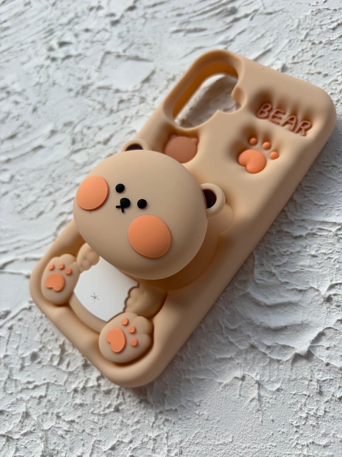 İphone 16 Pop Bear Socketli Stand Kılıf