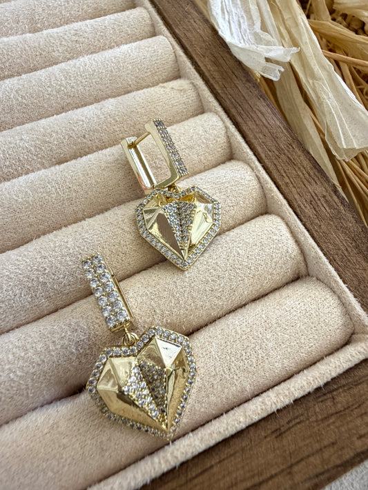 Xuping Prizma Gold Küpe