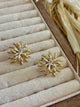 Gümüş-Gold Çiçek Küpe