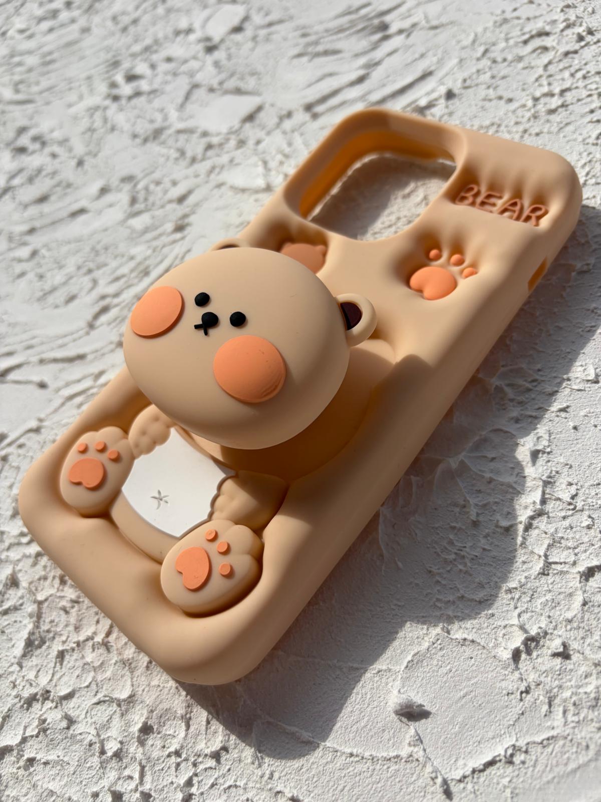 İphone 14-15 Promax Pop Bear Socketli Stand Kılıf
