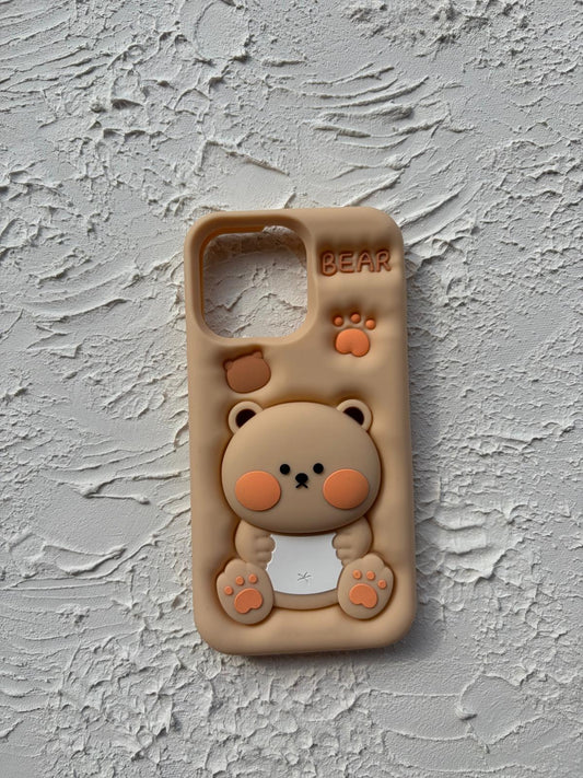 İphone 14-15 Promax Pop Bear Socketli Stand Kılıf