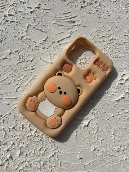 İphone 14-15 Promax Pop Bear Socketli Stand Kılıf