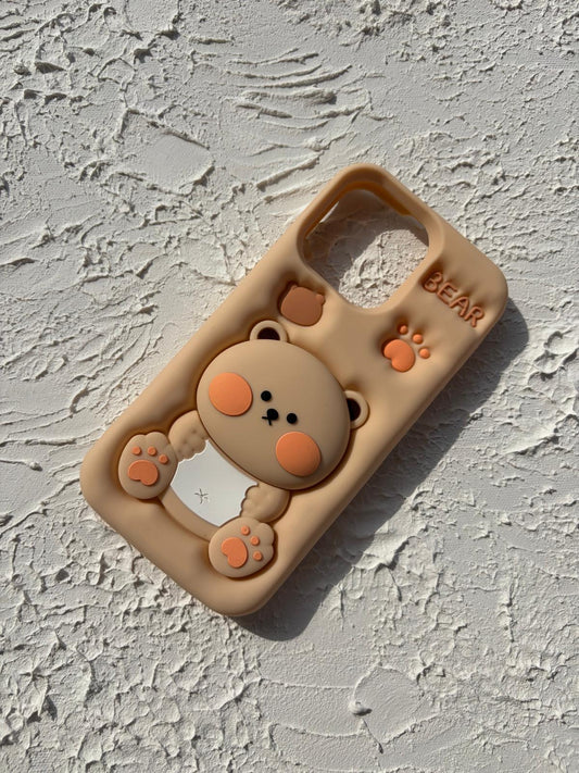 İphone 14-15 Promax Pop Bear Socketli Stand Kılıf